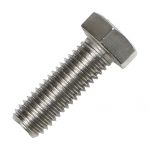 M5 x 12mm Zinc Plated BZP Full Thread Steel Hexagon Set Screw